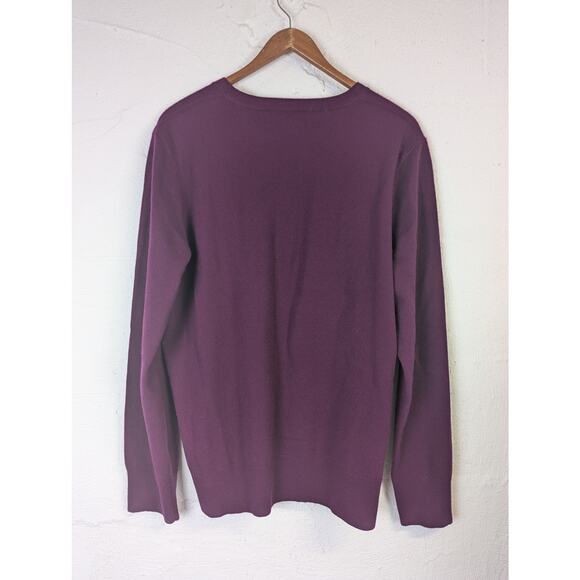 Banana Republic Cashmere Sweater Womens Large Purple Todd Duncan Scottish Yarn - Picture 5 of 7